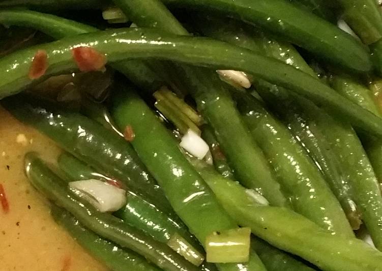 Step-by-Step Guide to Prepare Super Quick Homemade Spicy honey lemon green beans