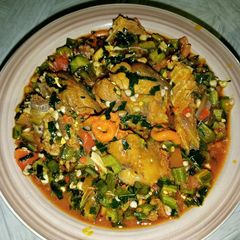 A picture of Tomato okro soup.