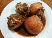 Una foto de langosta con verdura receta