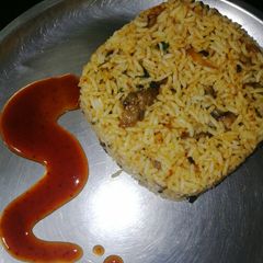 A picture of Mushroom fried rice.