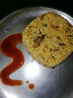 A picture of Mushroom fried rice.
