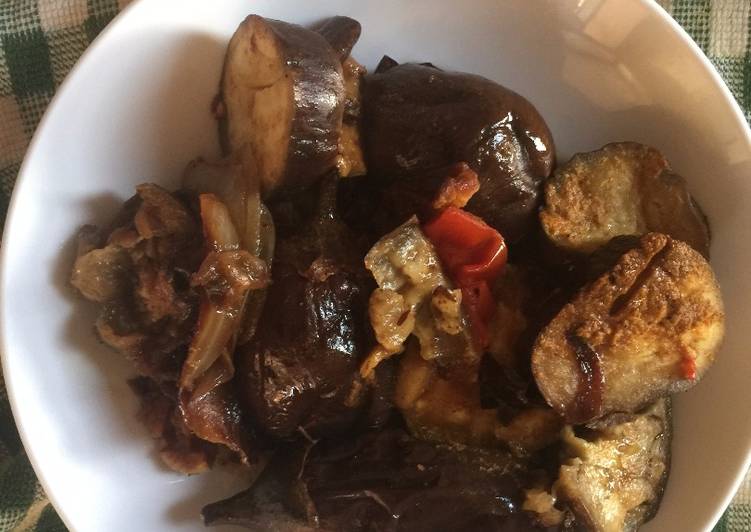 Recipe of Super Quick Homemade Eggplant, Garlic, Tomato