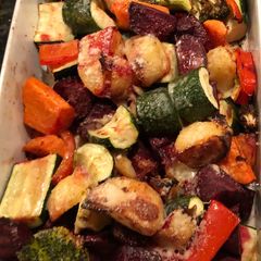 A picture of Parmesan roasted veg.
