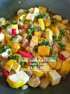 Foto resep Tumis Jamur Kancing dan Tahu