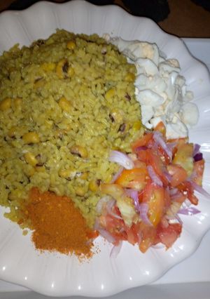 Wake da shinkafa mai tumeric ainihin hoton girkin
