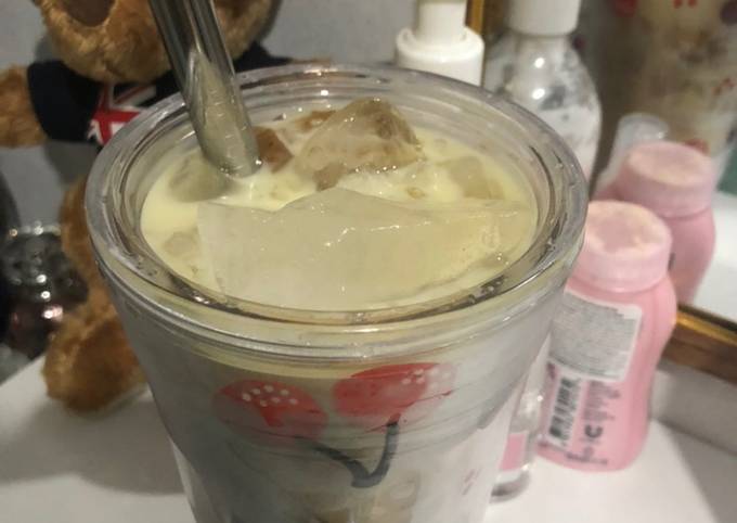 Resep Fresh Milk Brown Sugar With Jelly yang Bikin Ngiler