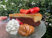 Una foto de chocoflan horno eléctrico