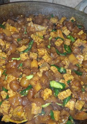 Foto resep Tumis Cecek (kulit sapi) dan Tempe masak Kecap