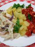Insalata di seppie, patate e peperoni