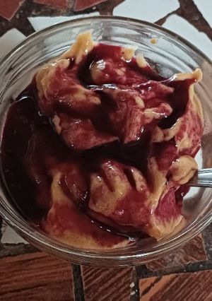 Una foto de Helado de plátano, lúcuma damasco #Calendario 2025🎄🌲🔪🍽️
