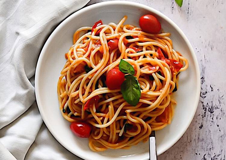 Tomat Spageti Vegan foto resep utama