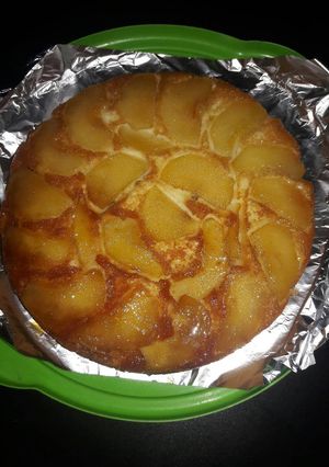Una foto de Tarta de manzana invertida 🍎🍏