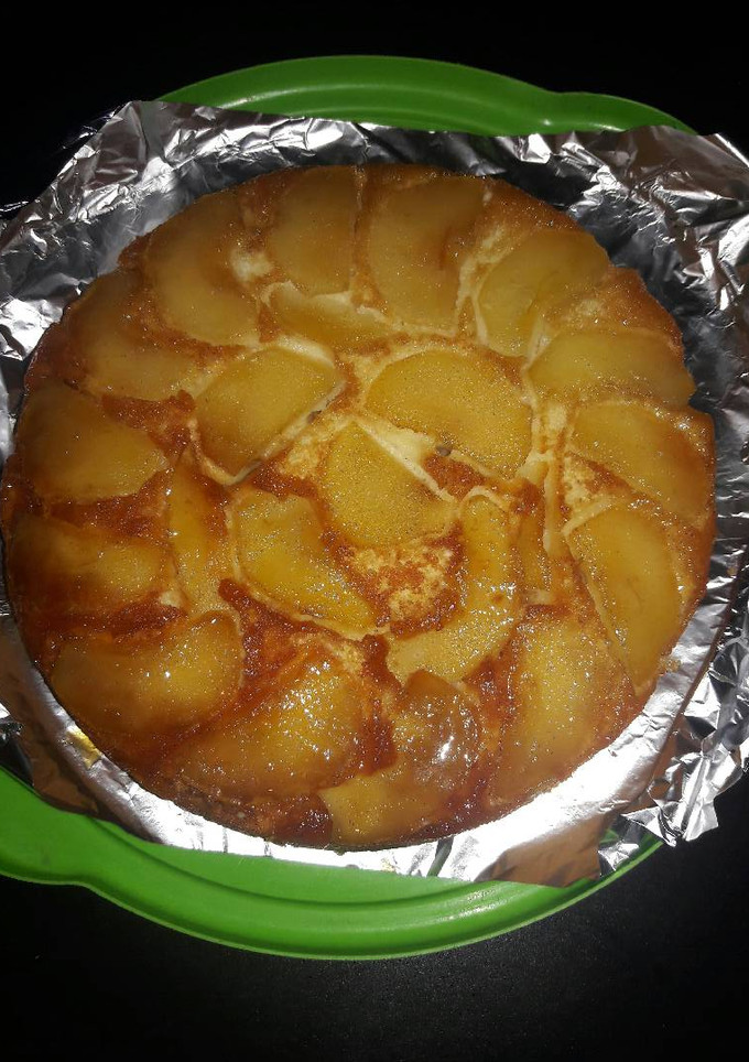 Una foto de Tarta de manzana invertida 🍎🍏