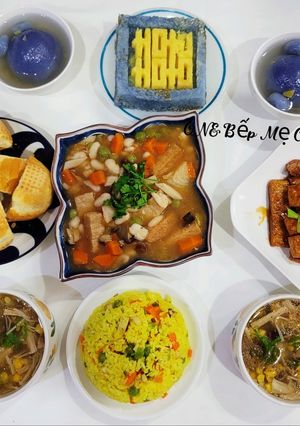 Hình của món Mâm cơm chay ngày mùng 1.