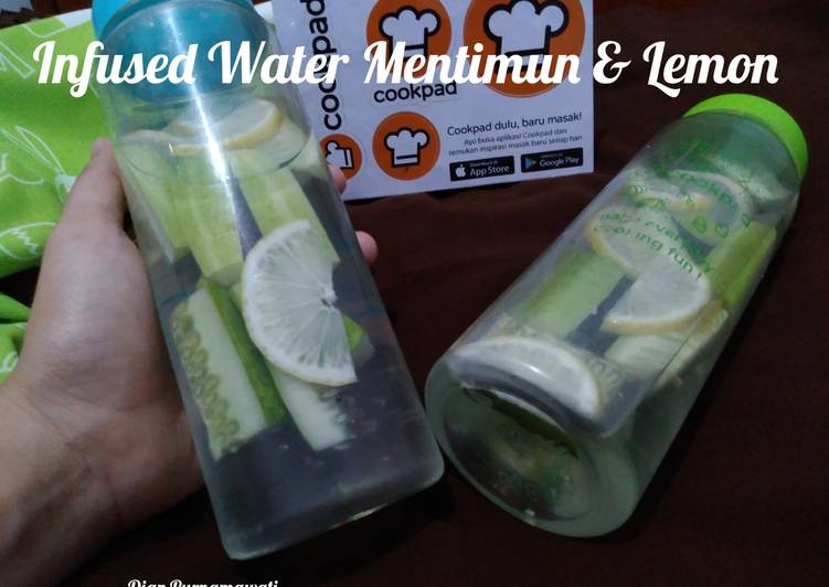 Resep Infused Water Mentimun &amp; Lemon yang Enak Banget