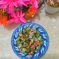 A picture of Shirazi salad 🥗🥗🇮🇷🇮🇷.