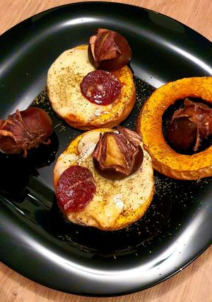 Une photo de Butternut rôtie au Miel, Fromage et Châtaigne