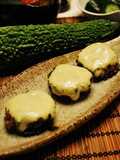 Bitter Melon Hamburgers Topped with Melted Cheese