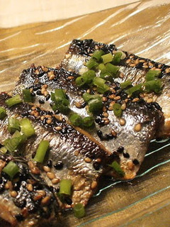 A picture of Pacific Saury Roasted with Sesame Seeds.