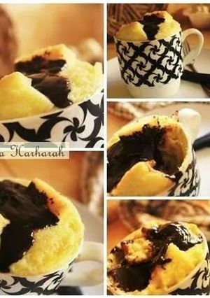 A picture of Chocolate mug bread pudding ♡.