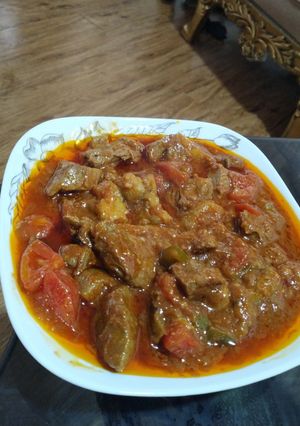 عکسی از دستور خوراک گوشت با بادمجان