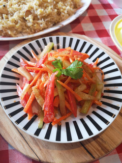 A picture of Crunchy, tangy masala salad.