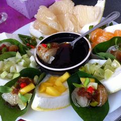 A picture of Kanya's Aroma Pomelo And Fruits Appetizer..Miang Kham...