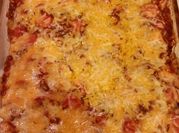 A picture of sausage and bean casserole
