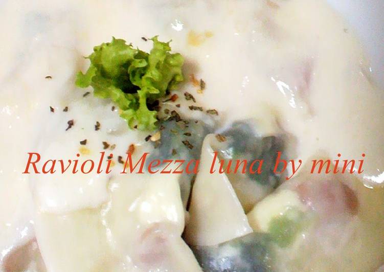 Easiest Way to Prepare Homemade Mezzaluna Ravioli made with Gyoza Skins