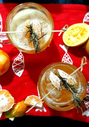 A picture of Passion-orange-rosemary shandy.