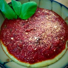 A picture of Polenta With Bacon Ragu.