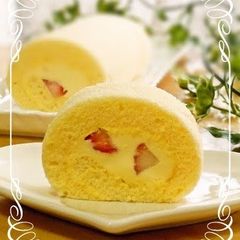 A picture of Moist Fluffy Roll Cake.