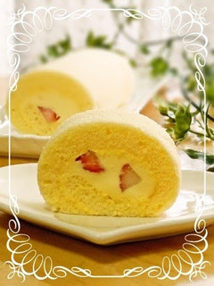 A picture of Moist Fluffy Roll Cake.