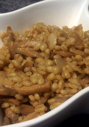 A picture of Barley and Mushroom Dish - Healthy & Vegan!.