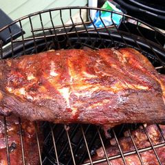 A picture of Spiced Smoked Ribs with Orange Soda Sauce.
