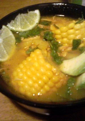 A picture of smilys chicken n potato soup.