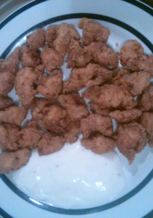 A picture of Chicken nuggets.