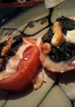 A picture of Brad's greek tomato appetizer.
