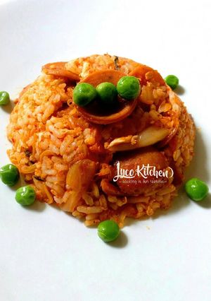 Foto resep Nasi Goreng Kimchi Halal (#postingrame2_nasi)