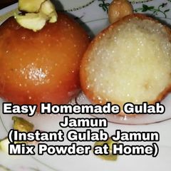 Gulab Jamun with Homemade Instant Powder Mix A picture of Gulab Jamun with Homemade Instant Powder Mix.