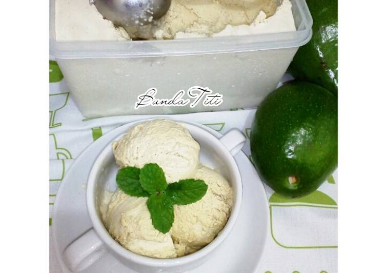 Langkah Mudah untuk Menyiapkan 350.Ice Cream Alpukat🍨 yang Enak