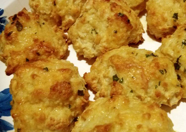 Steps to Prepare Quick Cheesy Garlic Butter Biscuits