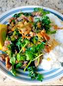 Marinated Beef Vegetable Stir Fry & Rice