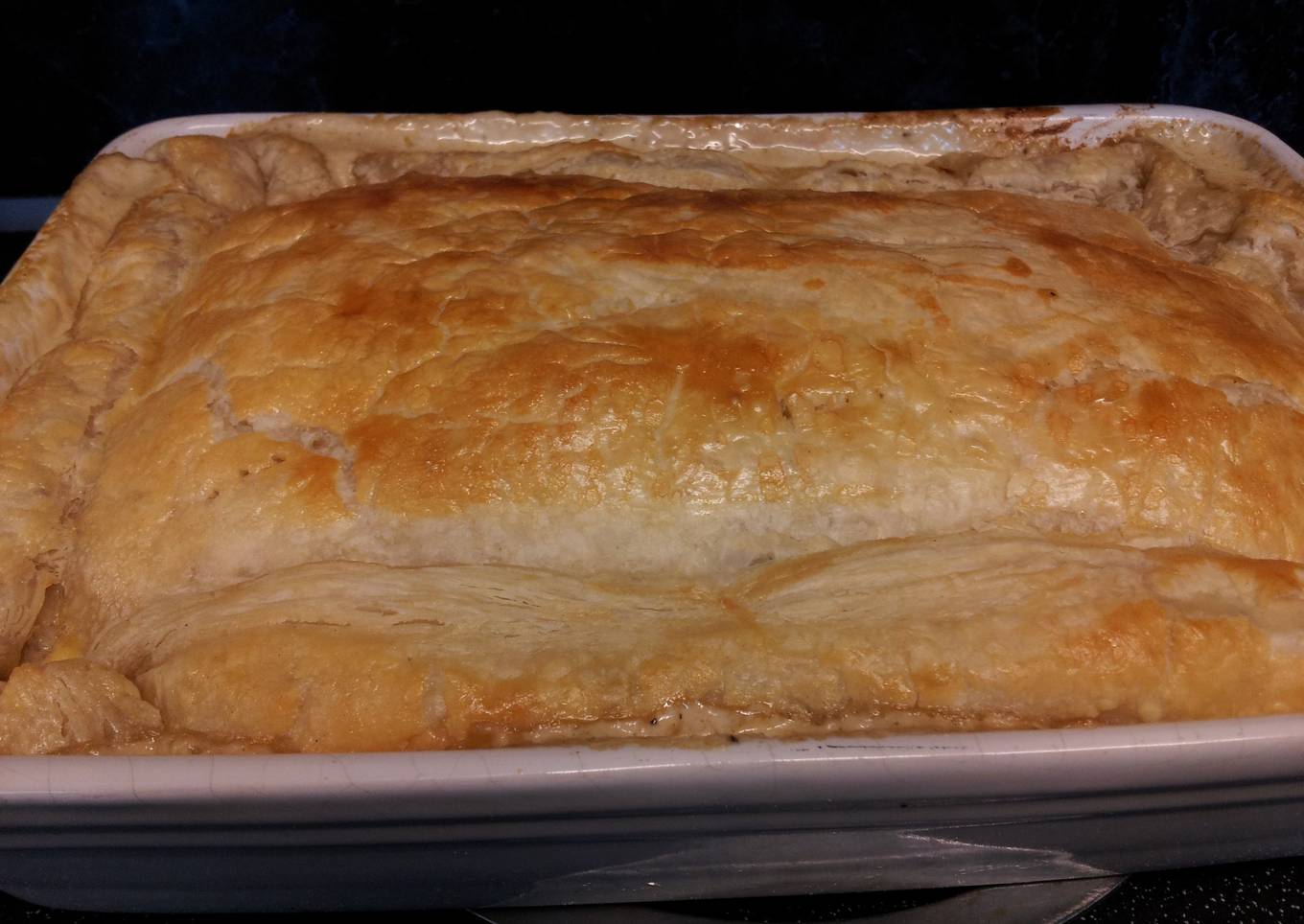 Chicken and mushroom pie