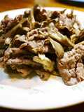 Beef and Maitake Mushroom Stir Fry with Butter Soy Sauce