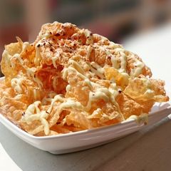 A picture of Crispy Beancurd Top Wasabi Mayonnaise And Chili Flake.