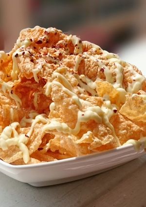 A picture of Crispy Beancurd Top Wasabi Mayonnaise And Chili Flake.