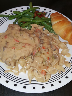 A picture of Stroganoff Smothered Pork Chops.