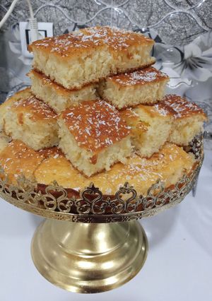 عکسی از دستور کیک برنجی نارگیلی (کیک آرد برنج)