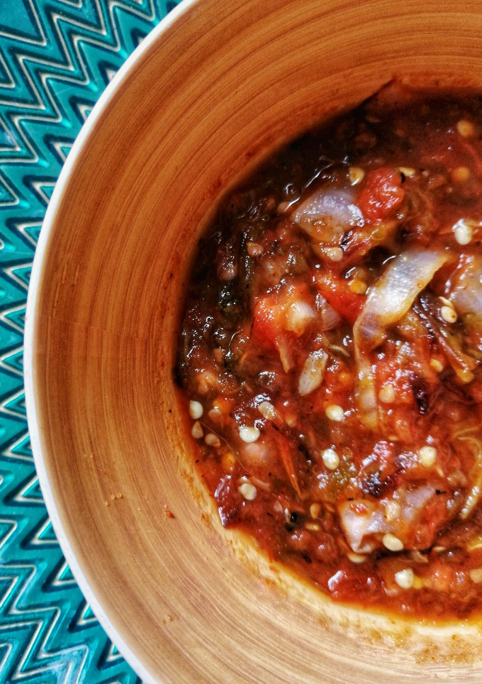 Una foto de Salsa asada en freidora de aire